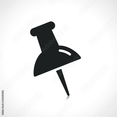 Vector push pin symbol icon