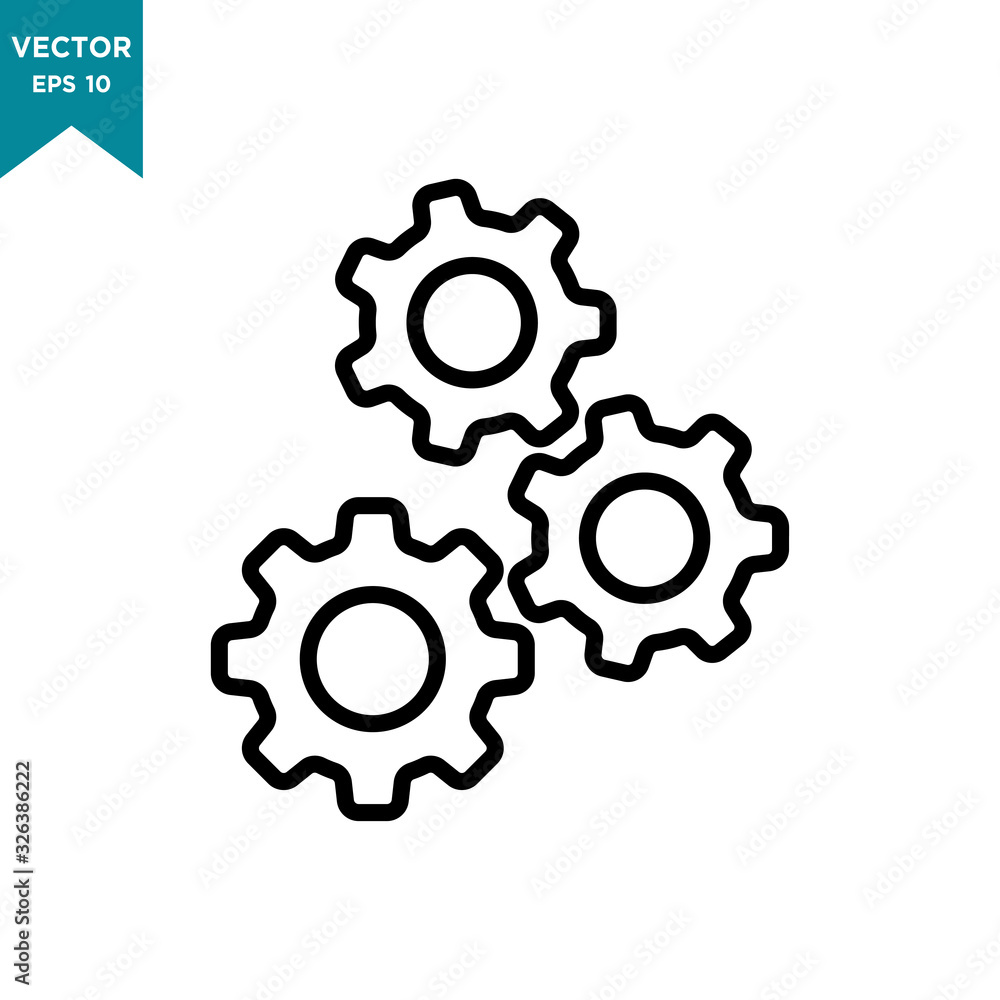 gear icon vector logo template, setting icon gear icon vector logo template, setting icon