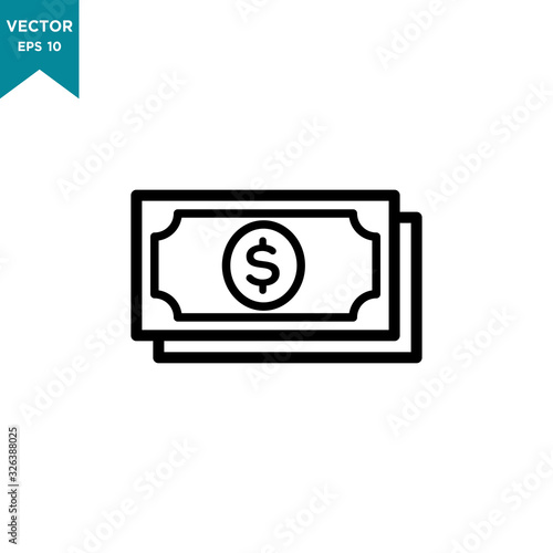 money vector icon in trendy flat style 