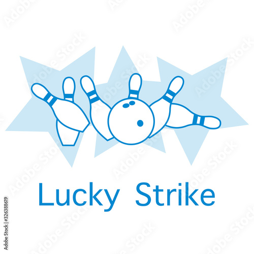 Vector Bowling Club skittles Sport Game Strike