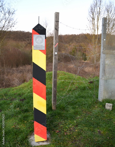 DDR-Grenzsäule an der innerdeutschen Grenze