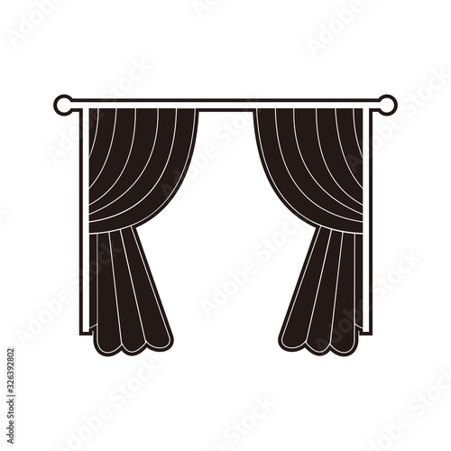 Curtains icon vector illustration on white background