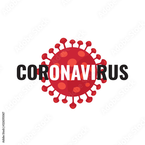 Logo symbol for coronavirus. 2019 nCoV, coronaviruses influenza concept. Vector illustration