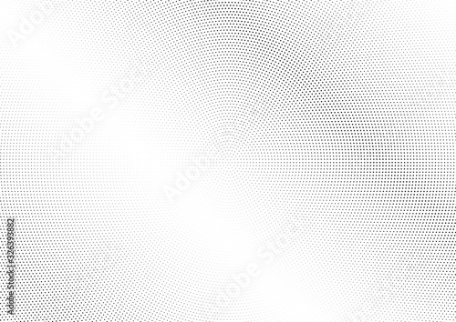 Abstract halftone dotted background. Monochrome pattern with dot and circles.  Vector modern futuristic texture for posters, sites, business cards, cover postcards, interior design, labels, stickers. © uncleaux