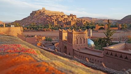 Stickers Marokko Ait Benhaddou bij zonsopkomst Atlasgebergte  © Milan