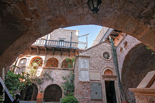 Wallpaper Mural View of the inner courtyard of the monastery of Toplou in Crete in Gracia. Torontodigital.ca