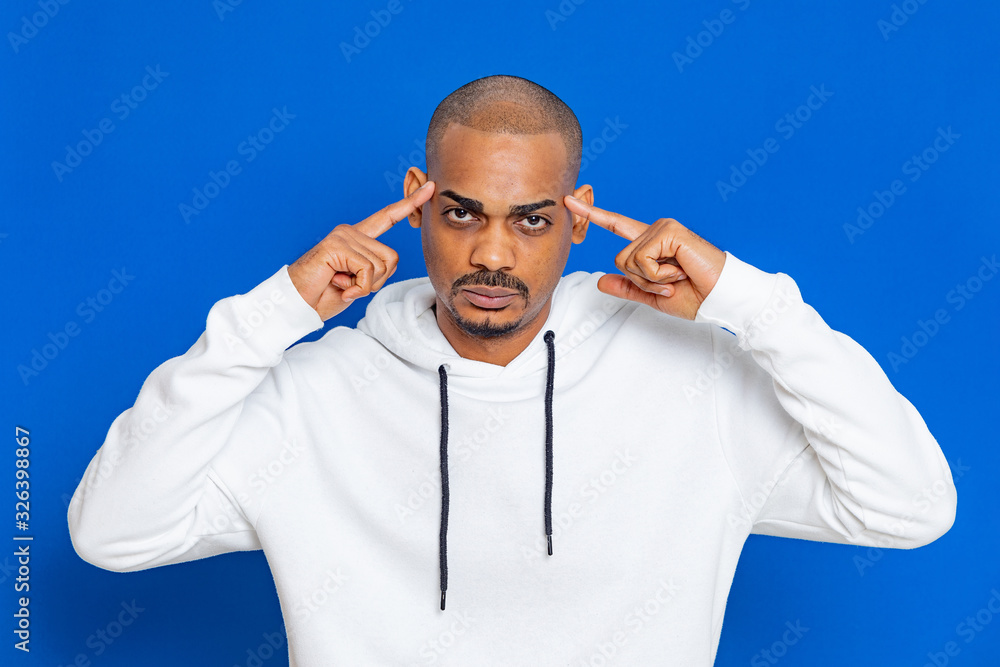 African guy wearing a white sweatshirt African guy wearing a white sweatshirt
