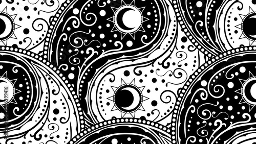 Yin yang paisley
