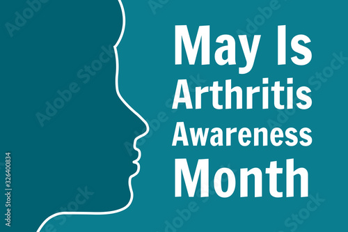 May is National Arthritis Awareness Month. Holiday concept. Template for background, banner, card, poster with text inscription. Vector EPS10 illustration.