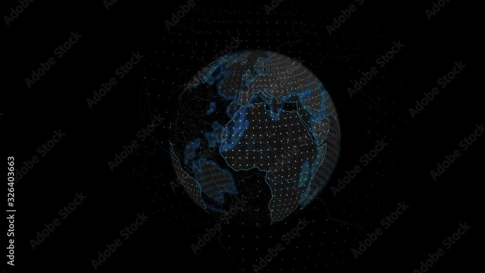 3D animation, planet Earth with blue dot on China spinning around and more dots appearing on USA. International flights, trading, cooperation. 3D animation, planet Earth with blue dot on China spinning around and more dots appearing on USA. International flights, trading, cooperation.