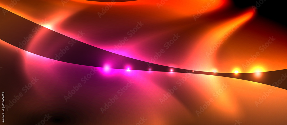 Abstract background. Shiny design neon waves with light effects, techno trendy design. Vector Illustration For Wallpaper, Banner, Background, Card, Book Illustration, landing page Abstract background. Shiny design neon waves with light effects, techno trendy design. Vector Illustration For Wallpaper, Banner, Background, Card, Book Illustration, landing page