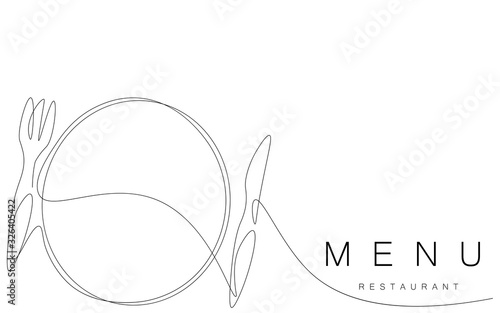 Menu restaurant design background, vector illustration