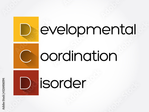 DCD - Developmental Coordination Disorder acronym, medical concept background