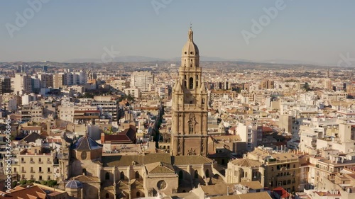 Aerial view of Murcia Cathedral on a sunny day photo