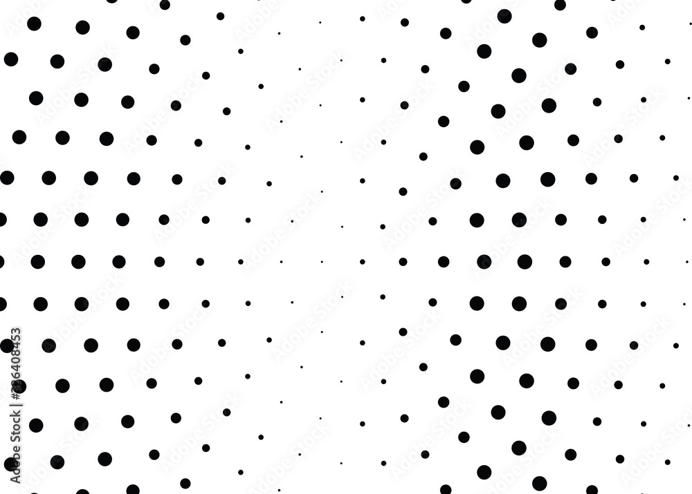 Fototapeta Abstract halftone dotted background. Monochrome pattern with dot and circles. Vector modern futuristic texture for posters, sites, business cards, cover postcards, interior design, labels, stickers.