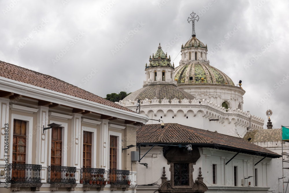 Church of la Companía de Jesus, historical center of Quito, founded in the 16th century on the ruins of an Inca city, Ecuador