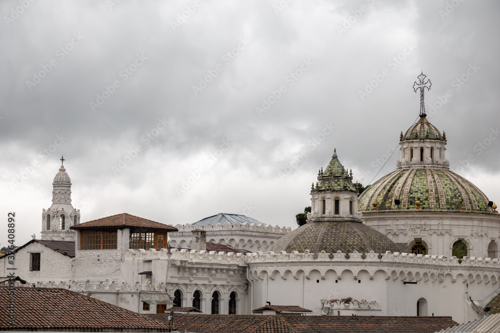 Portal of the Church of la Companía de Jesus, historical center of Quito,  Ecuador