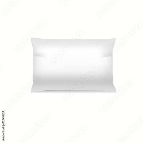Realistic vector pillow on white