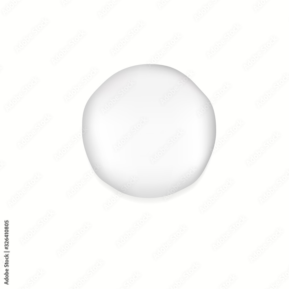 Round Pillow Template Isolated on White Background for your design Round Pillow Template Isolated on White Background for your design