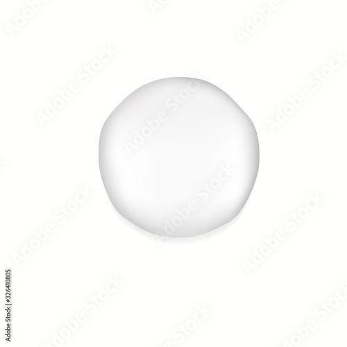 Round Pillow Template Isolated on White Background for your design