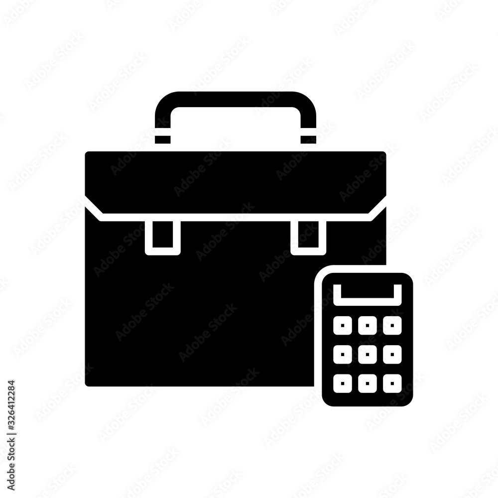 Case supplies black icon, concept illustration, vector flat symbol, glyph sign. Case supplies black icon, concept illustration, vector flat symbol, glyph sign.