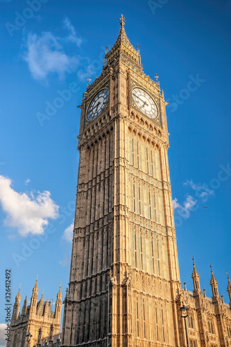 Famous Big Ben tower in London, England, UK