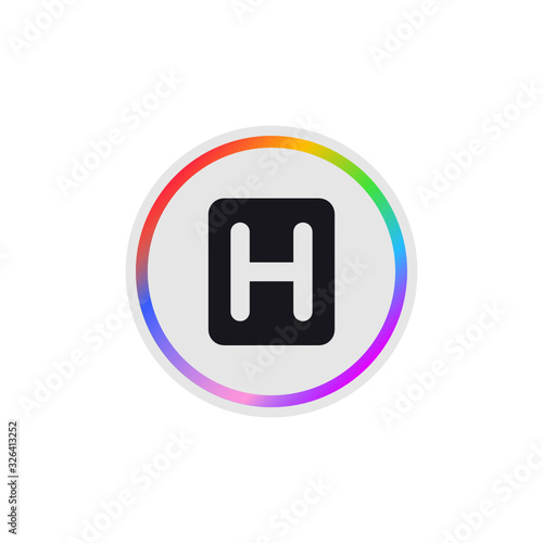 Hospital Sign -  Modern App Button