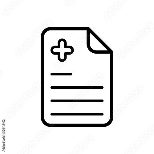 medical recipe icon vector