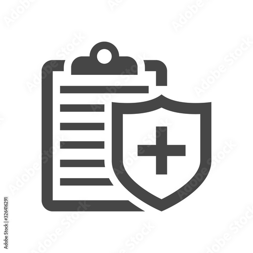 Medical insurance icon isolated on white background. Vector illustration.