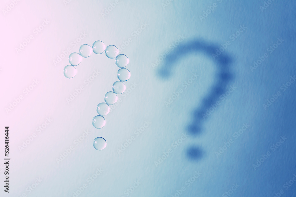 Question mark. Abstract banner with a question mark. Question mark made ...