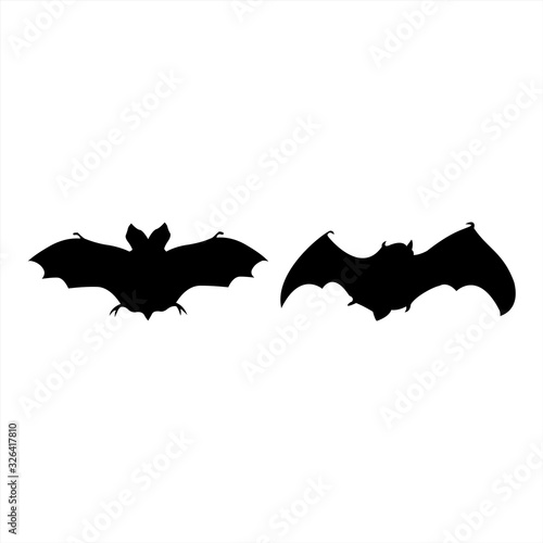 Bat vector icon on white background