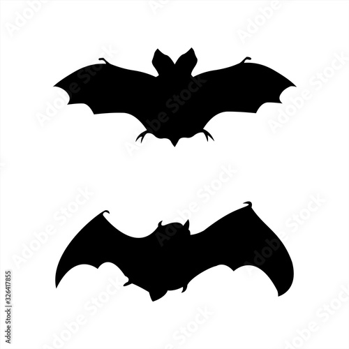 Bat vector icon on white background