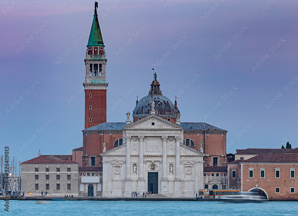 Great Venetian lagoon at sunset. Great Venetian lagoon at sunset.