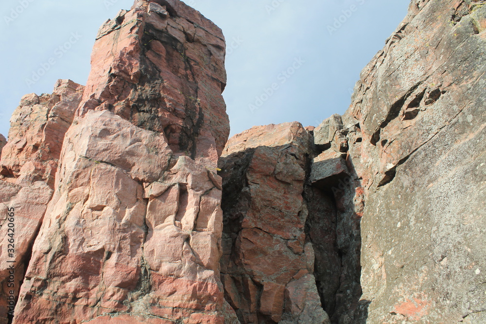 Catlinite rock cliff