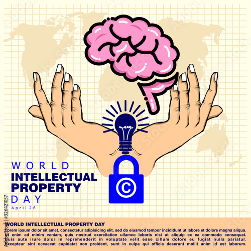 world intellectual property day vector illustration