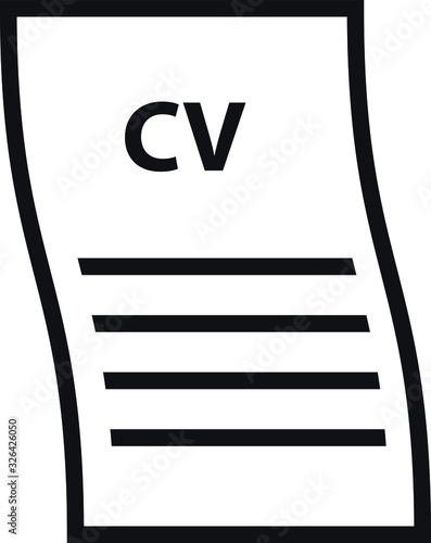CV line icon
