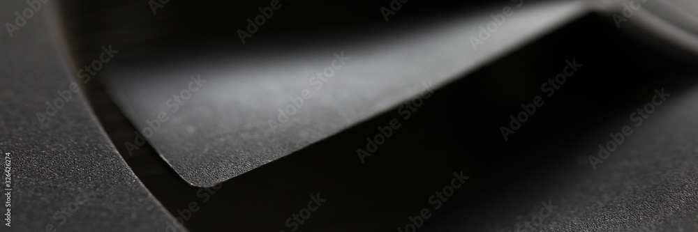 Blades of black industrial fan from air conditioning system Blades of black industrial fan from air conditioning system