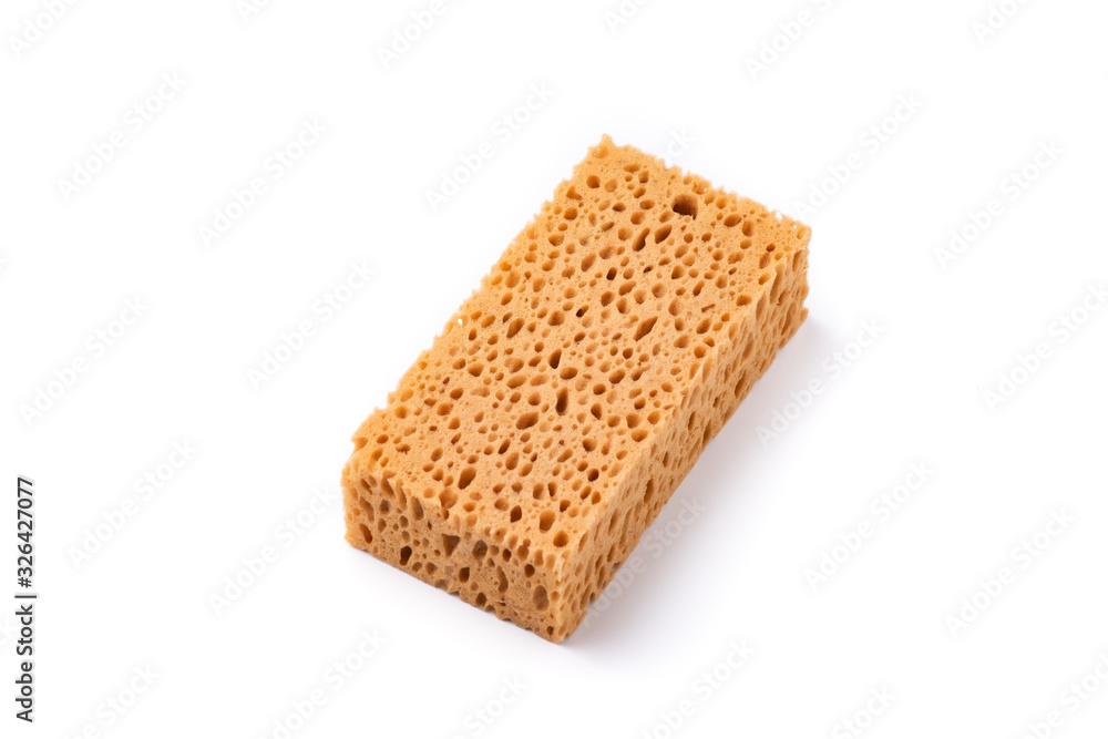 brown sponge on isolated white background brown sponge on isolated white background