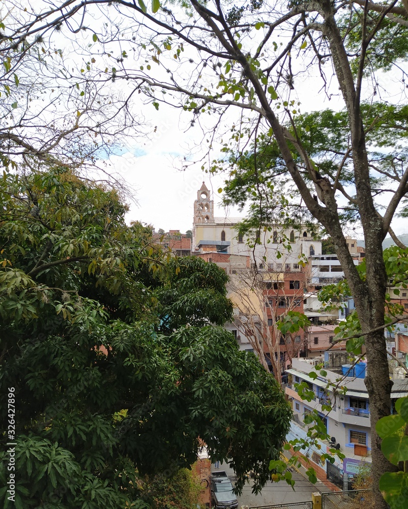Church in petare in trees Church in petare in trees