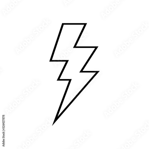 Free Download lightning bolt icon vector template - GFXLoad