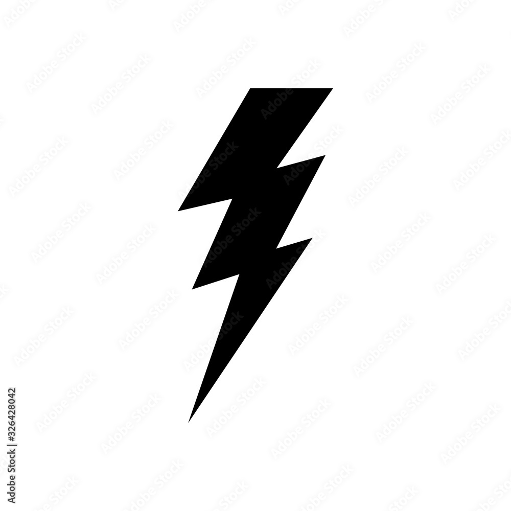lightning bolt icon vector template lightning bolt icon vector template
