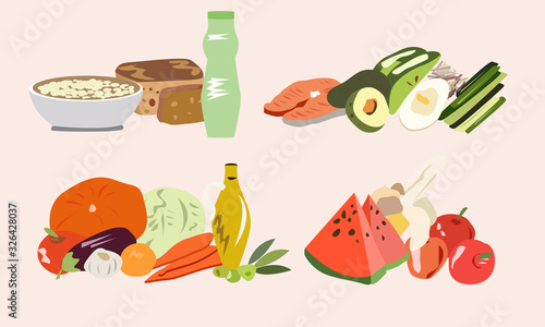 A set of products for proper nutrition for every day.
