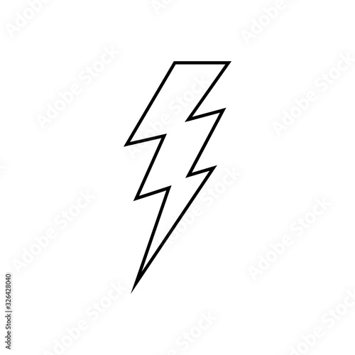 lightning bolt icon vector template