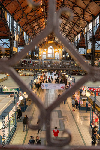 Canvas Print interior of the Great Market Hall of Budapest