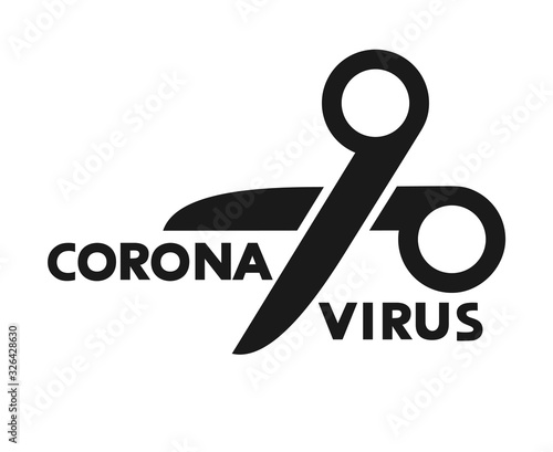 Design of scissors cutting coronavirus