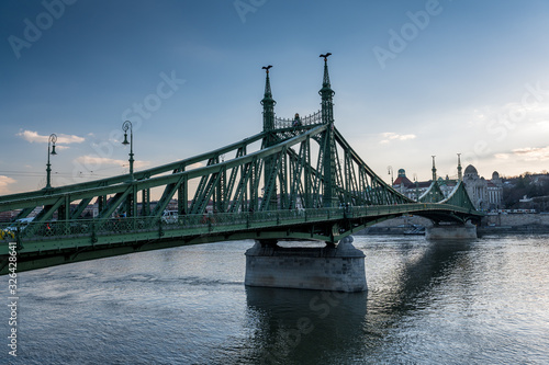 freedom bridge in Budapest over Danube