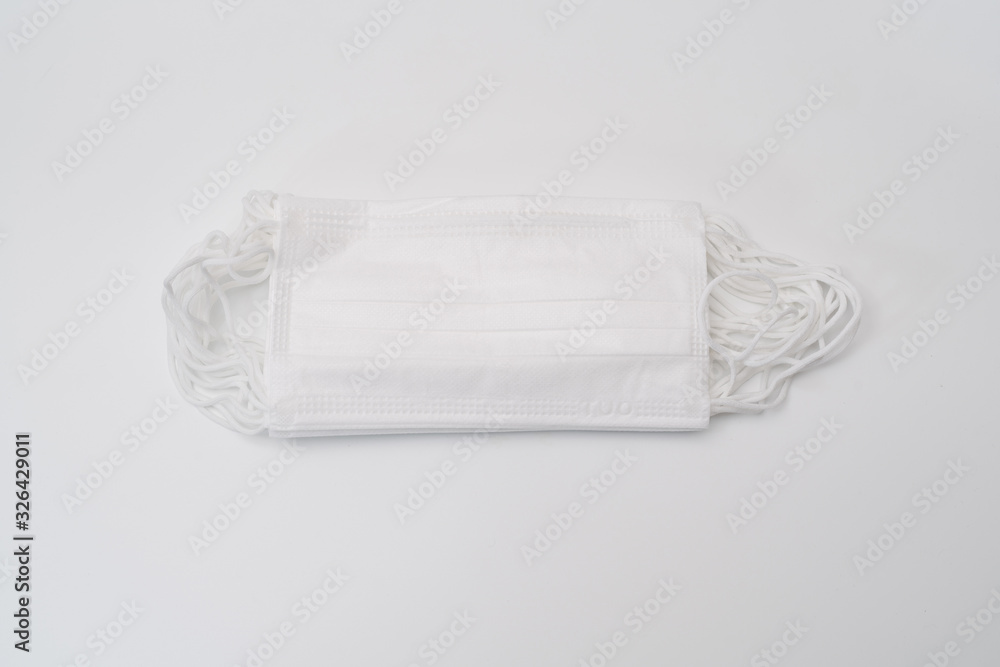 Protective medical mask on white background. Protective medical mask on white background.