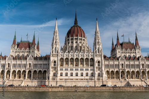 river cruise on Danube with Hungarian Parliament in Budapest