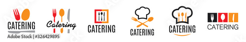 Vector logo of catering, restaurant and serving