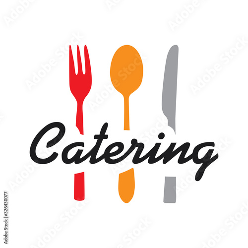 Vector logo of catering, restaurant and serving